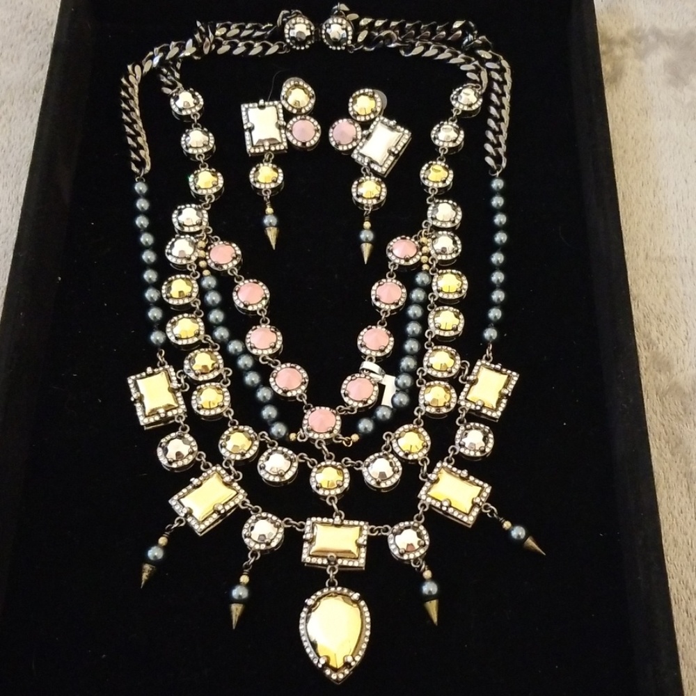 Fenton Fonssagrives XL bib necklace + earrings